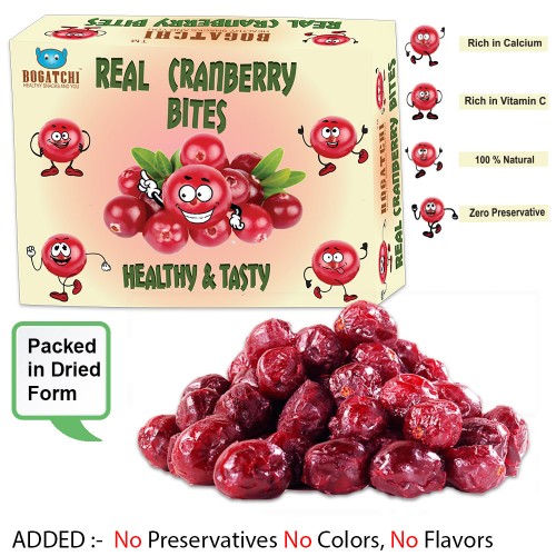 Fruit Snack - Real Whole Cranberry Bites, Healthy and Tasty REAL Whole Cranberry with seeds (Dried),  200g 