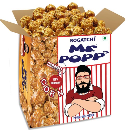 Mr.POPP's Crunchy Caramel Popcorn, HandCrafted Gourmet Popcorn,  375g 
