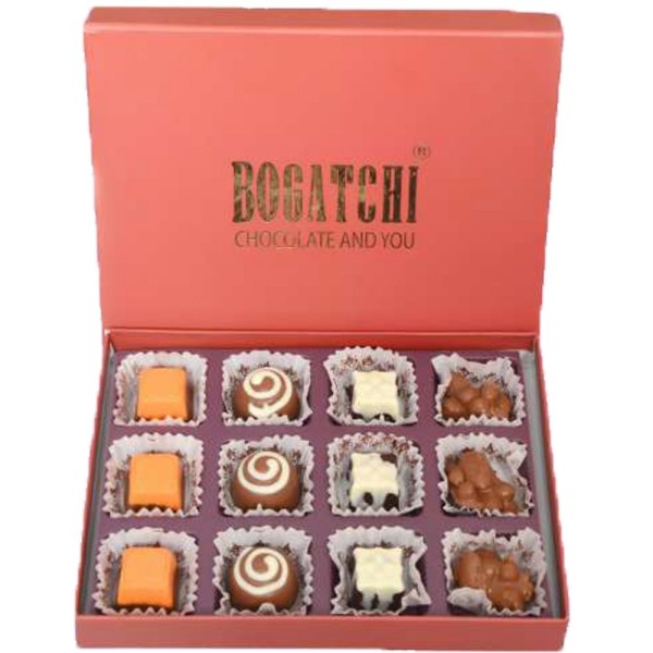 BOGATCHI Diwali assorted Chocolate Box (12 Pieces)
