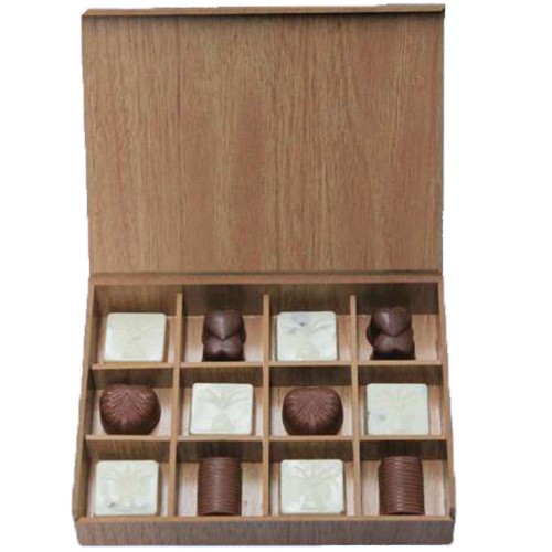 BOGATCHI Diwali assorted Chocolate wooden Box (12 Pieces)