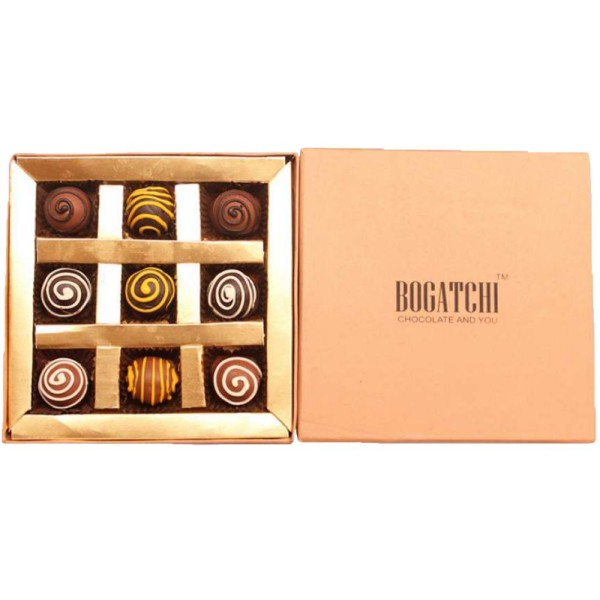 BOGATCHI Diwali assorted truffles Chocolate box 9 pieces