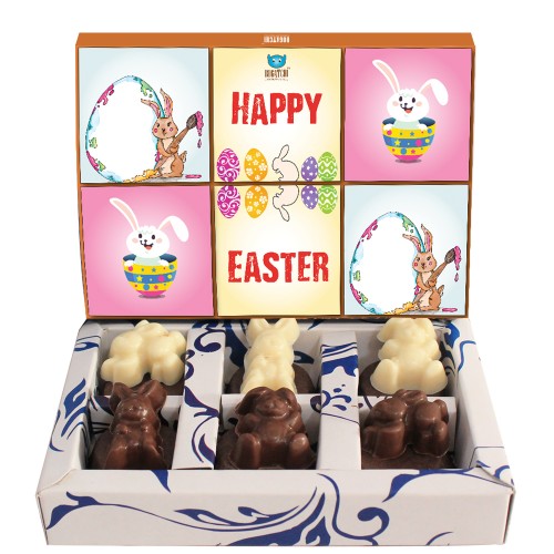 Big Chocolate Bunny - Easter Chocolate eggs, White Chocolate, 120g