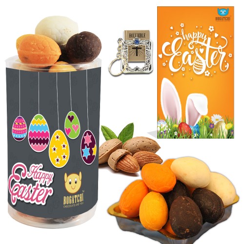 Assorted Easter Eggs - Chocolate eggs with Almonds, 200g