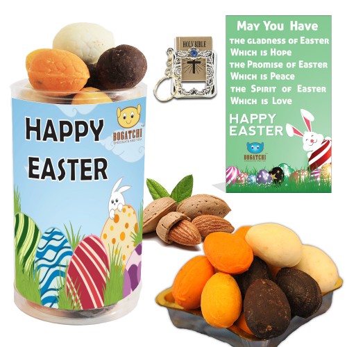 Small Easter Eggs - Chocolate eggs with Almonds inside, 200g