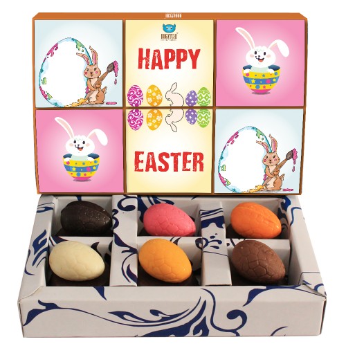 Big Chocolate Bunny - Easter Chocolate egg and small chocolate bunny, Dark Chocolate, 120g