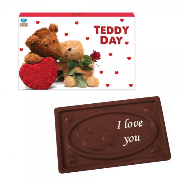 BOGATCHI Valentines Chocolates, Dark Chocolates, Love Chocolates, Premium Chocolates, Cute Teddy Day Bar 70 g 