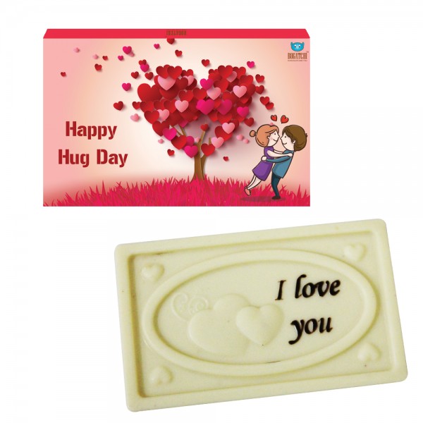 BOGATCHI Valentines Chocolates, Dark Chocolates, Love Chocolates, Premium Chocolates, Hug Day Bar 70 g 