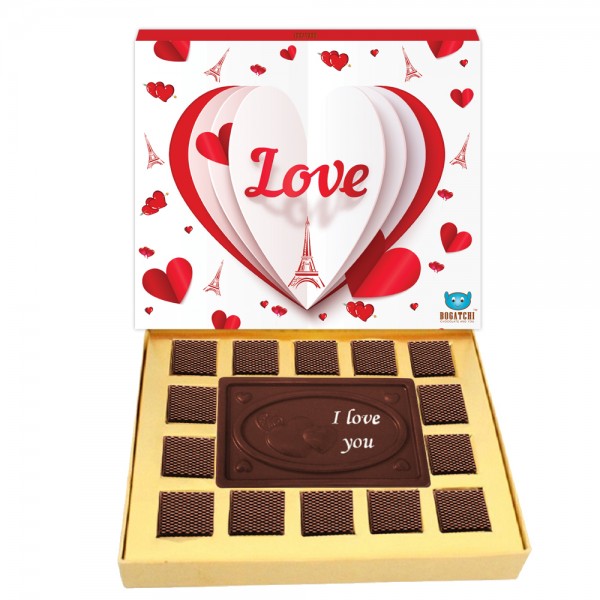 BOGATCHI Valentines Chocolates, Dark Chocolates, Love Chocolates, Premium Chocolates, Sensual Love 260 g 
