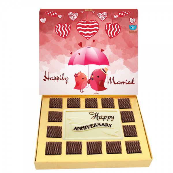 BOGATCHI Gift Ideas for Men, Anniversary Gift for Husband, Happily Married, Dark Chocolates, Love Chocolates, Premium Chocolates, 260 g