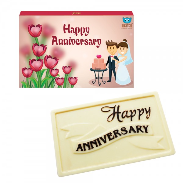 Bogatchi Happy Anniversary Chocolates White Chocolates, 70 Grams